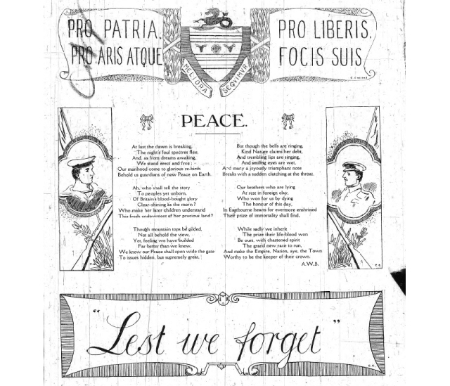 Peace - The Eastbourne Gazette 20/11/1918